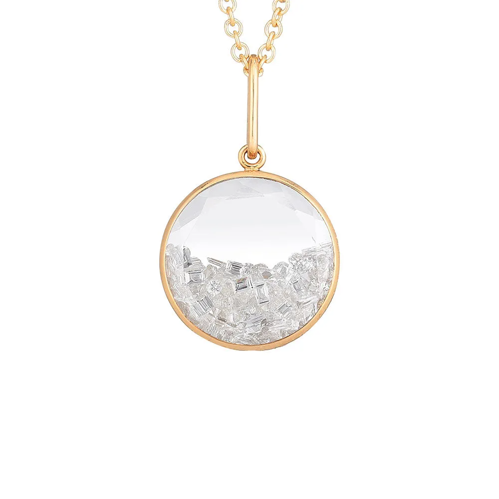 18 Karat Yellow Gold Core 15 Diamond Shaker pendant
