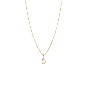 18 Karat Yellow Gold Oval Mini Shaker Pendant with Diamonds