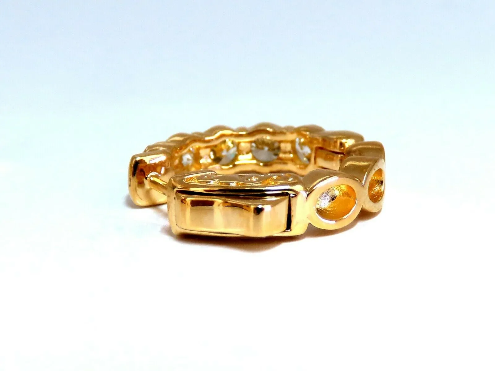 1.80ct Natural Round Diamond mini hoop earrings 14kt yellow gold Dime