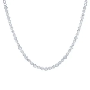18k White Gold Diamond Necklace - 5.94ct V0106