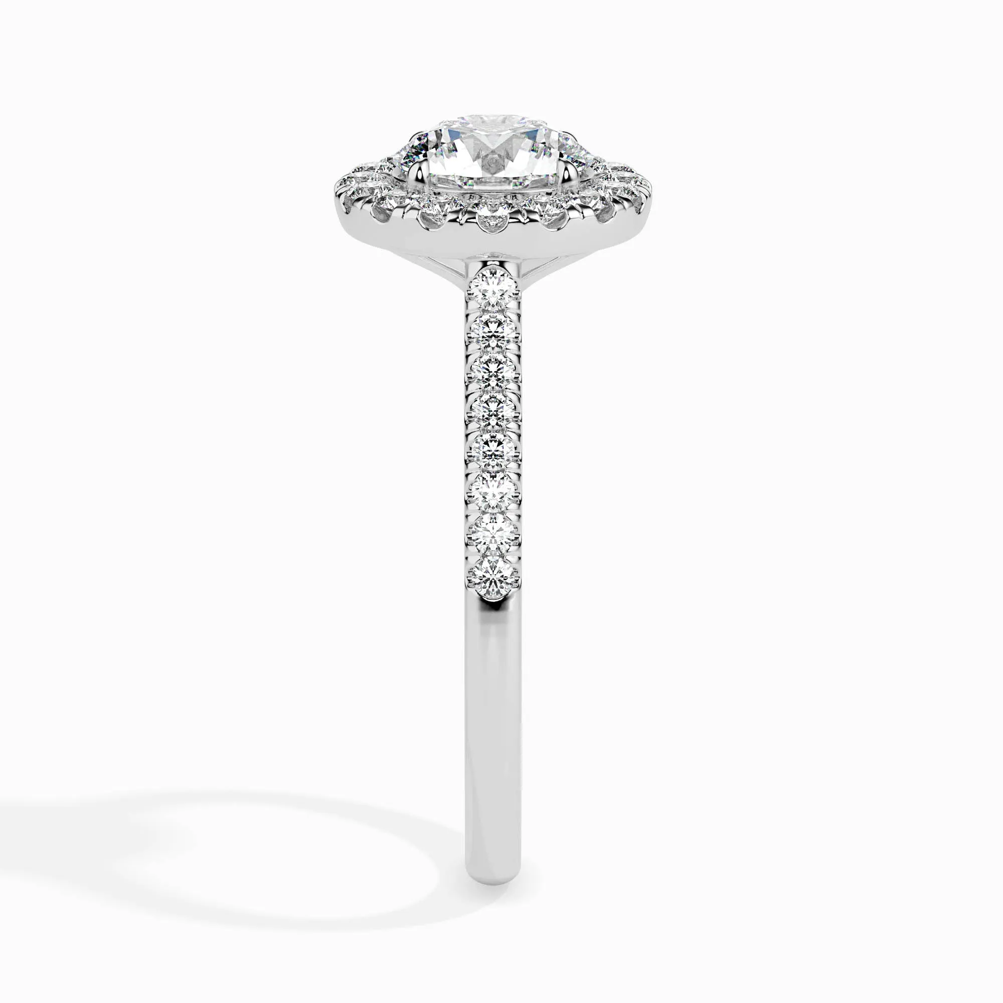 2 CT Golden Aura Round Diamond Ring