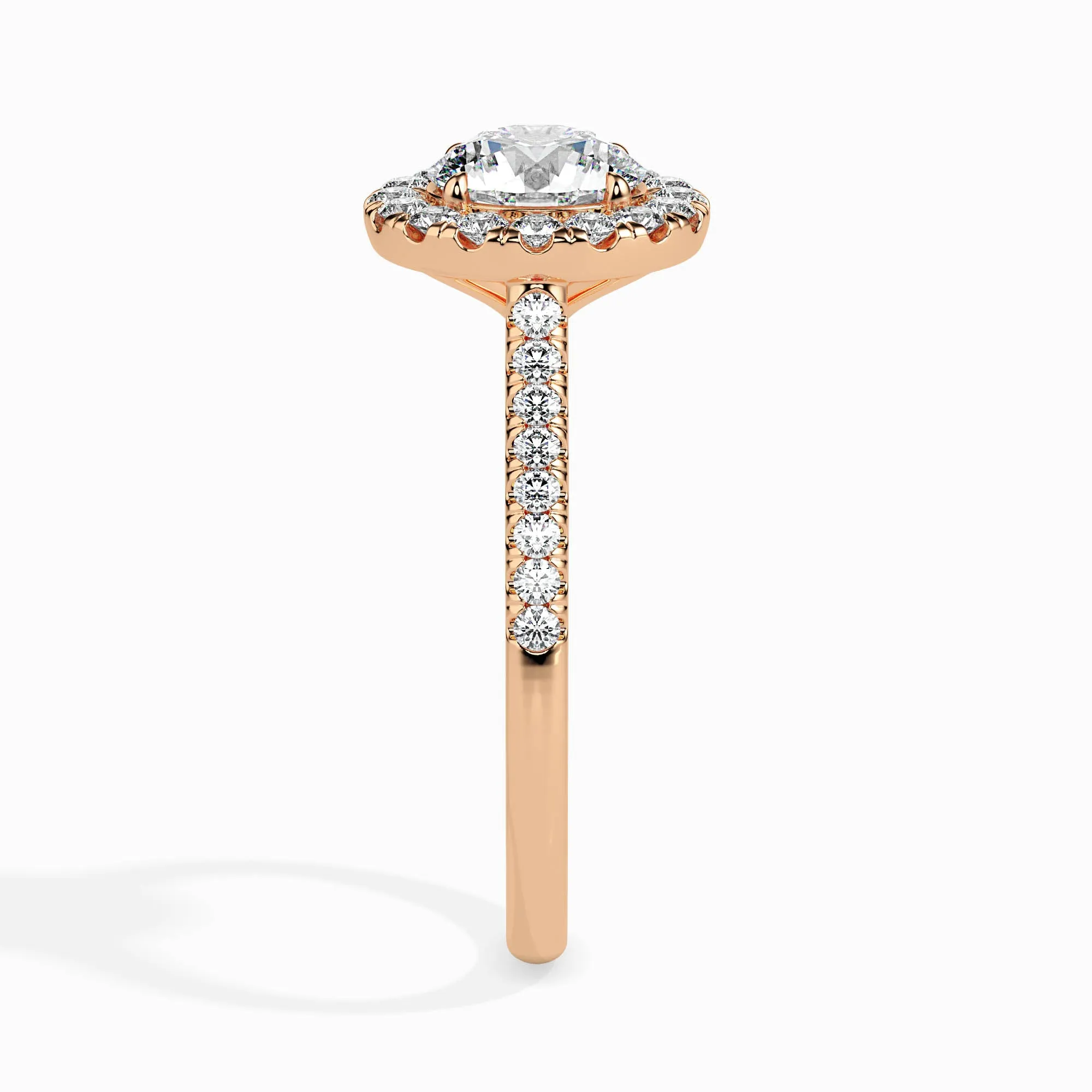 2 CT Golden Aura Round Diamond Ring