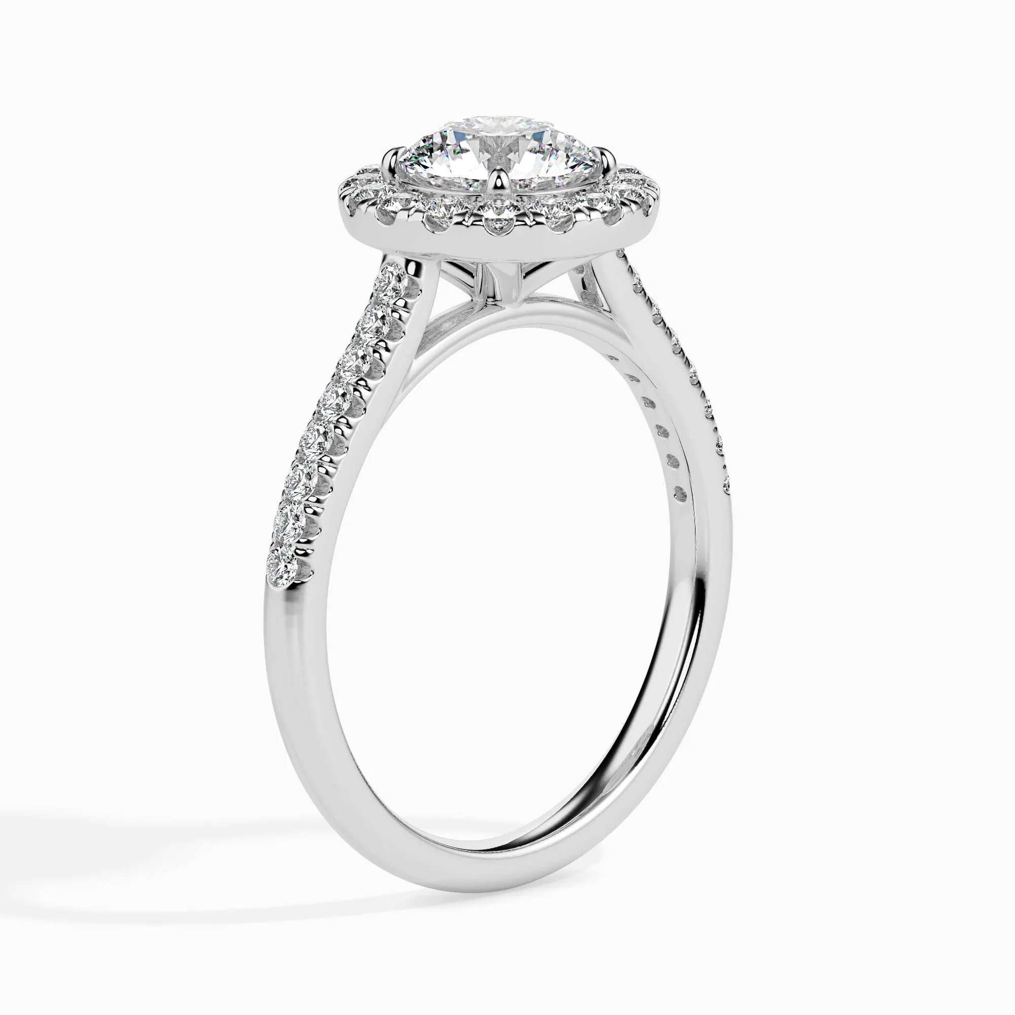 2 CT Golden Aura Round Diamond Ring
