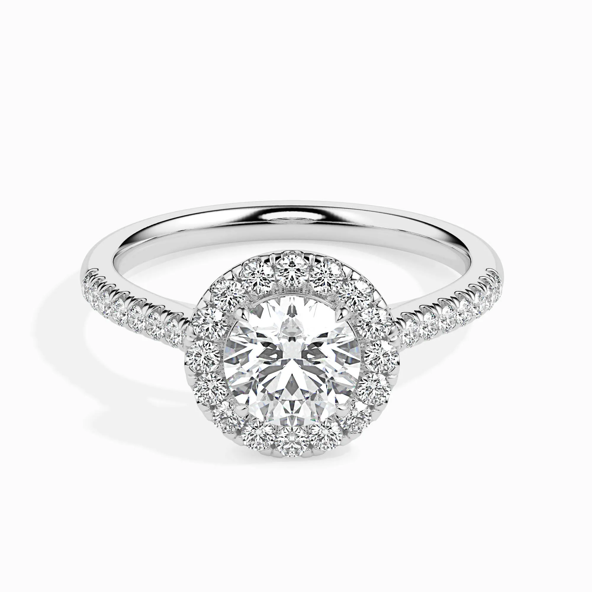 2 CT Golden Aura Round Diamond Ring