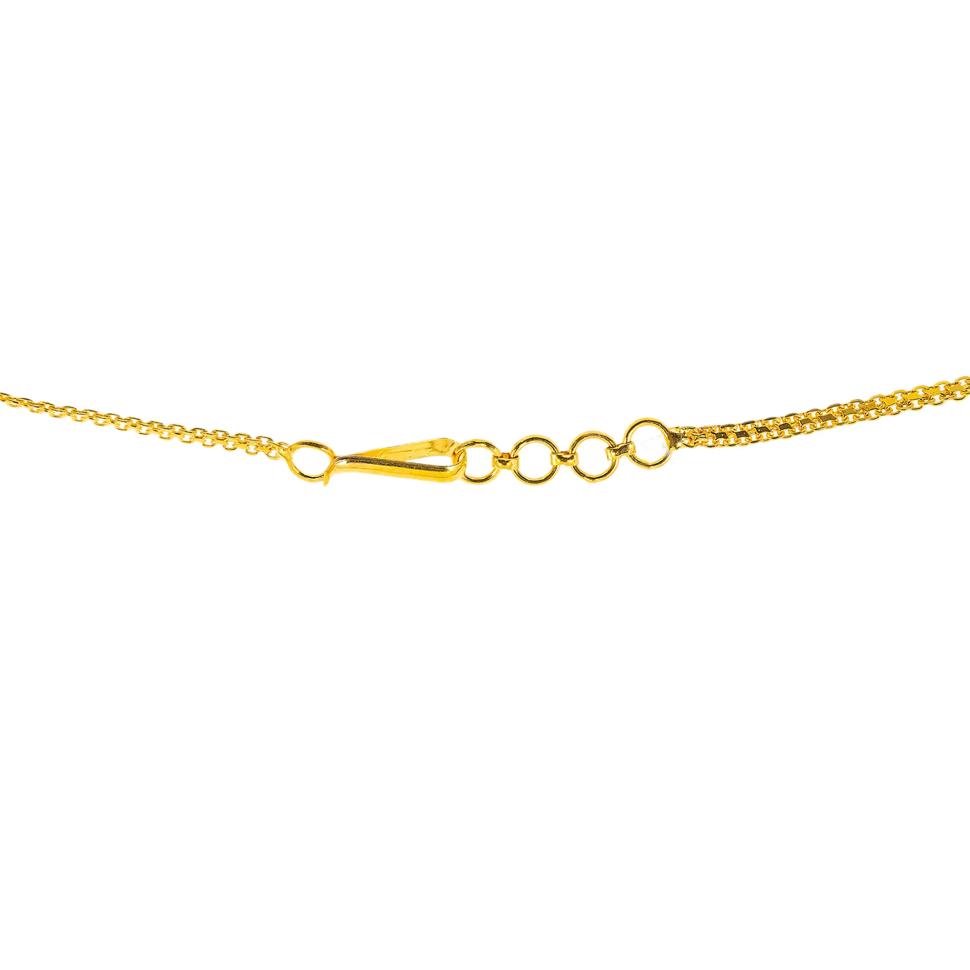 22K Antique Yellow Gold & Ruby Temple Necklace (70gm)