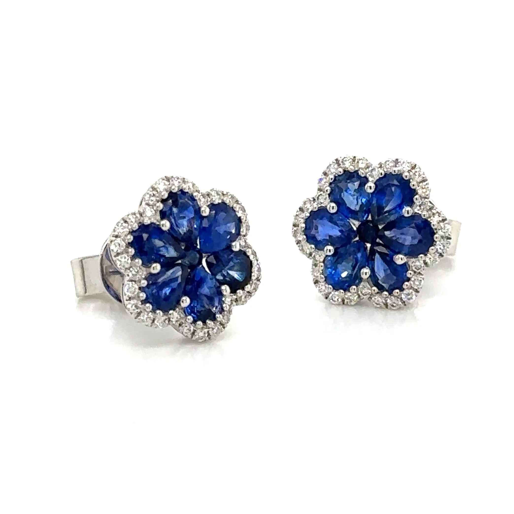 2.53ct tw Sapphire and Diamond Earrings