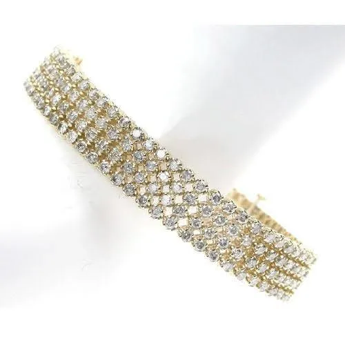 5.70-9.00 CT Round Cut Diamonds - Diamond Bracelet