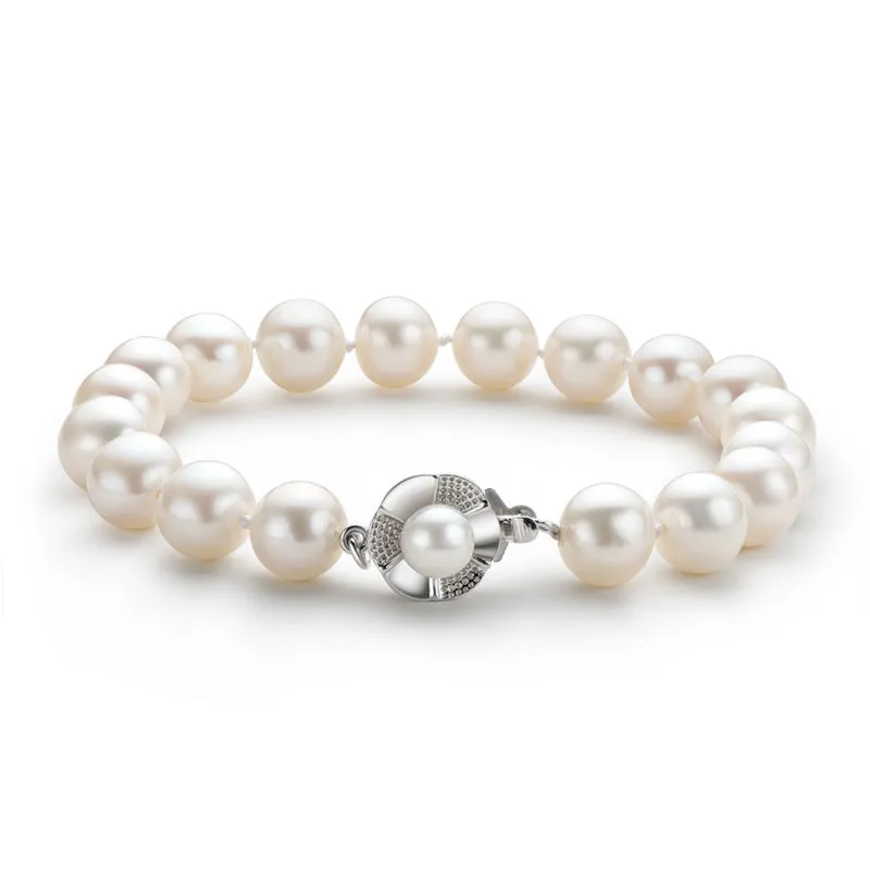 6-11mm Cultured Natural White Freshwater Pearl Bracelet