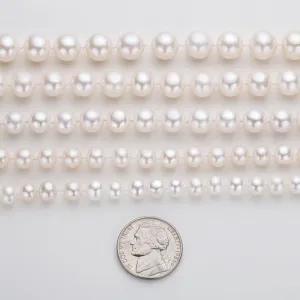6-11mm Cultured Natural White Freshwater Pearl Bracelet