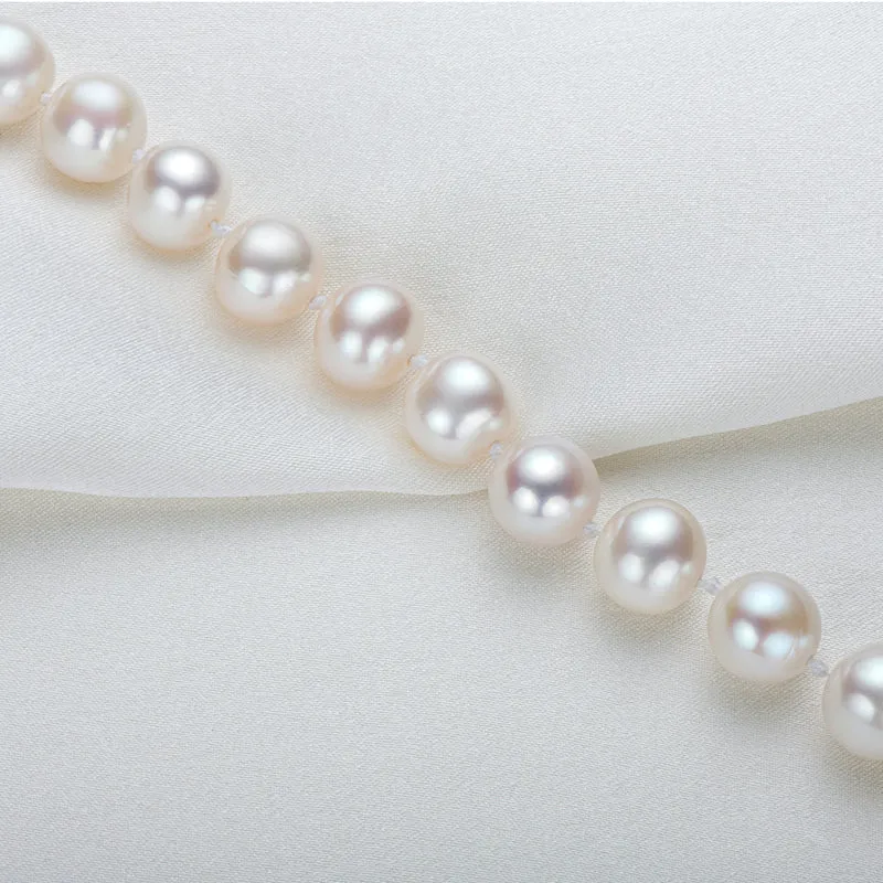 6-11mm Cultured Natural White Freshwater Pearl Bracelet