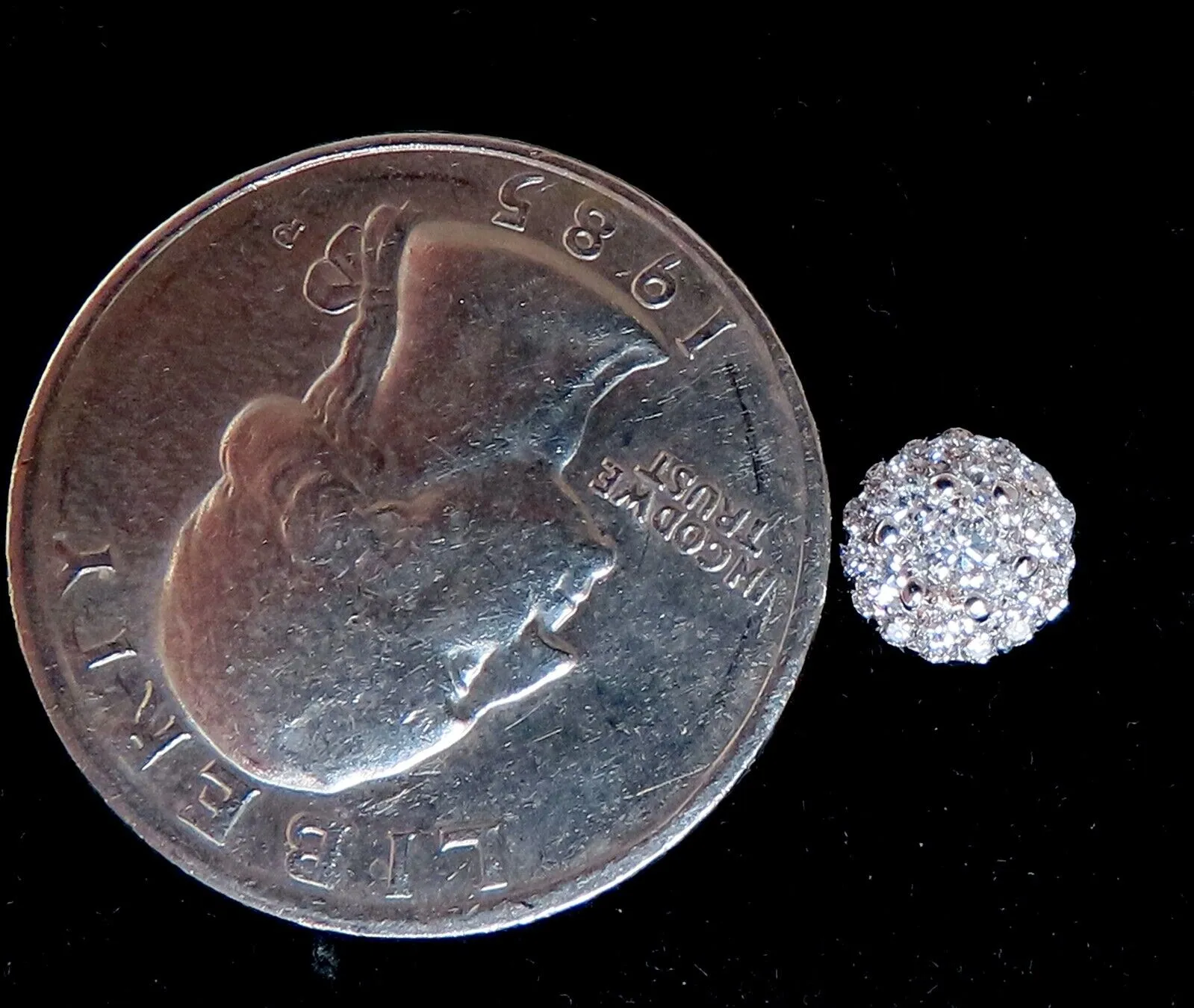 .70ct. natural round diamond cluster earrings 14 karat gold