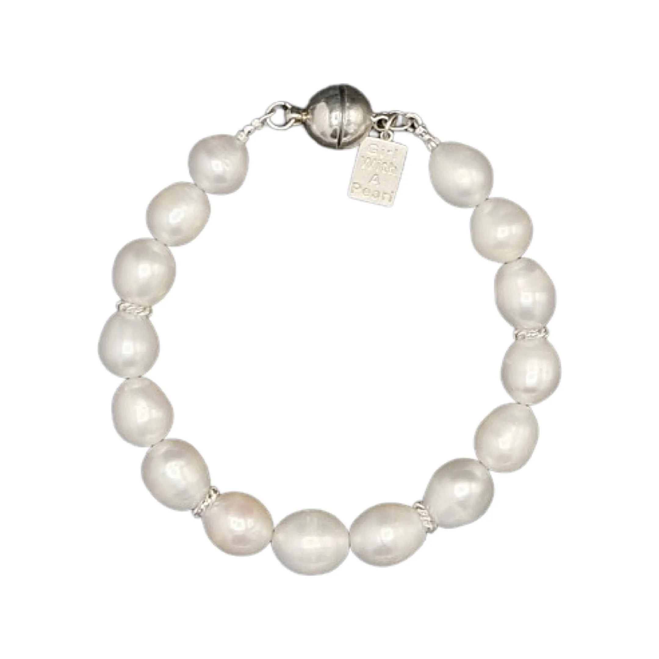 716-01-S | FRESHWATER PEARL BRACELET w/SILVER ACCENTS