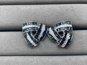 A7182 Blue Sapphire Earrings