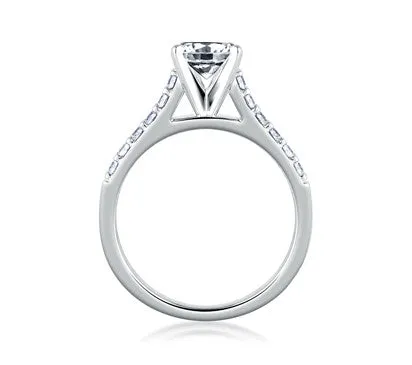 A.JAFFE Cathedral Classic Platinum Engagement Ring ME1353 / 30