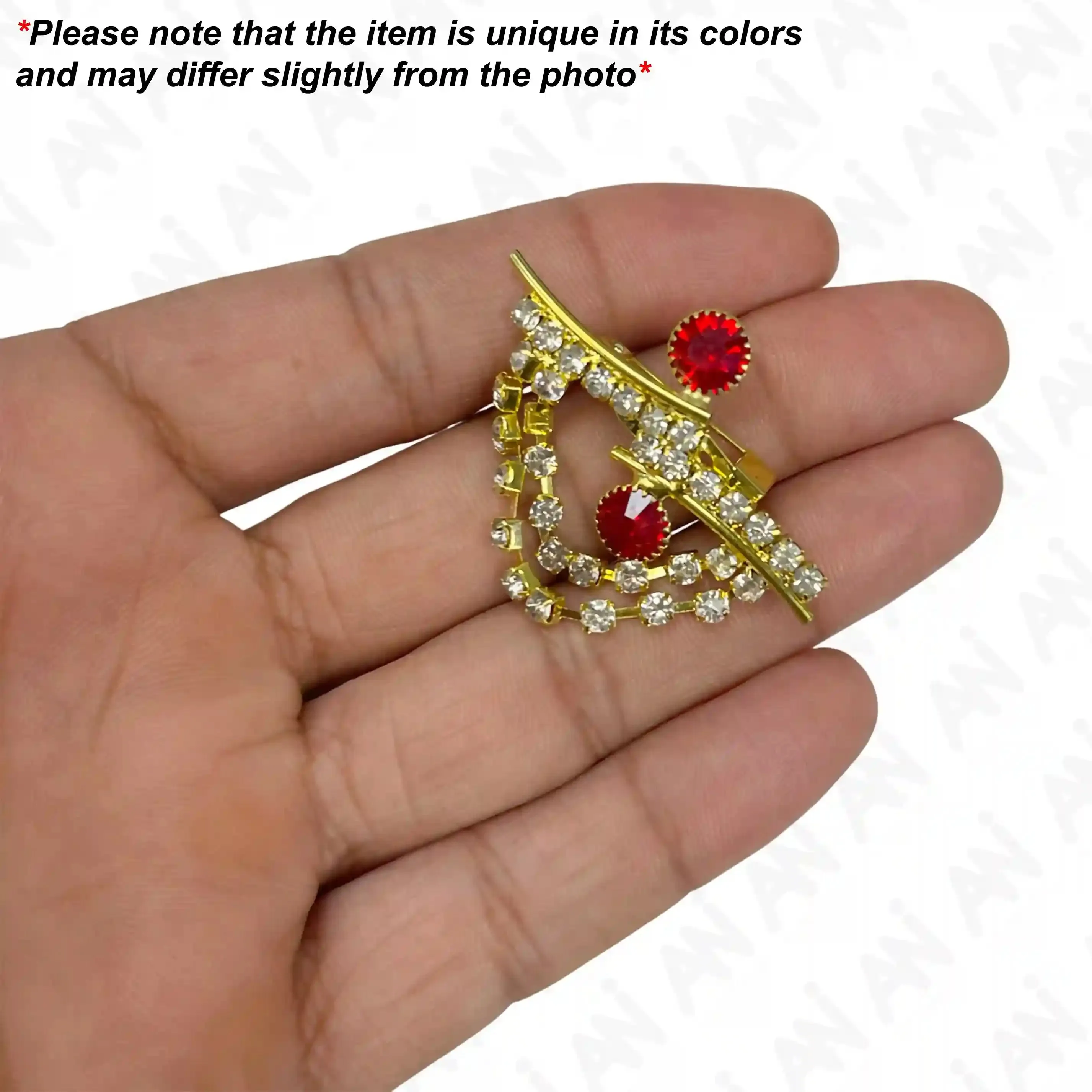 Ani Accessories Women's Stylish Brooches with Red Gems