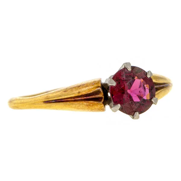 Antique Garnet Solitaire Ring