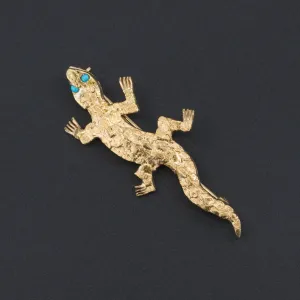 Antique Lizard Brooch | Antique Dawson Alaska Klondike Gold Rush Brooch