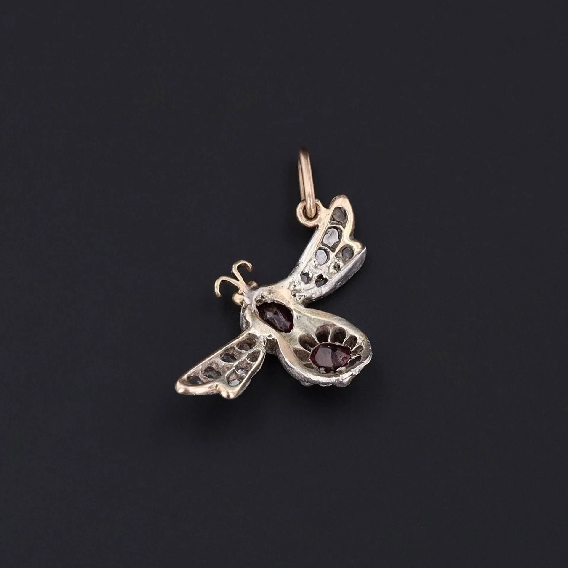 Antique Ruby and Diamond Insect Conversion Charm