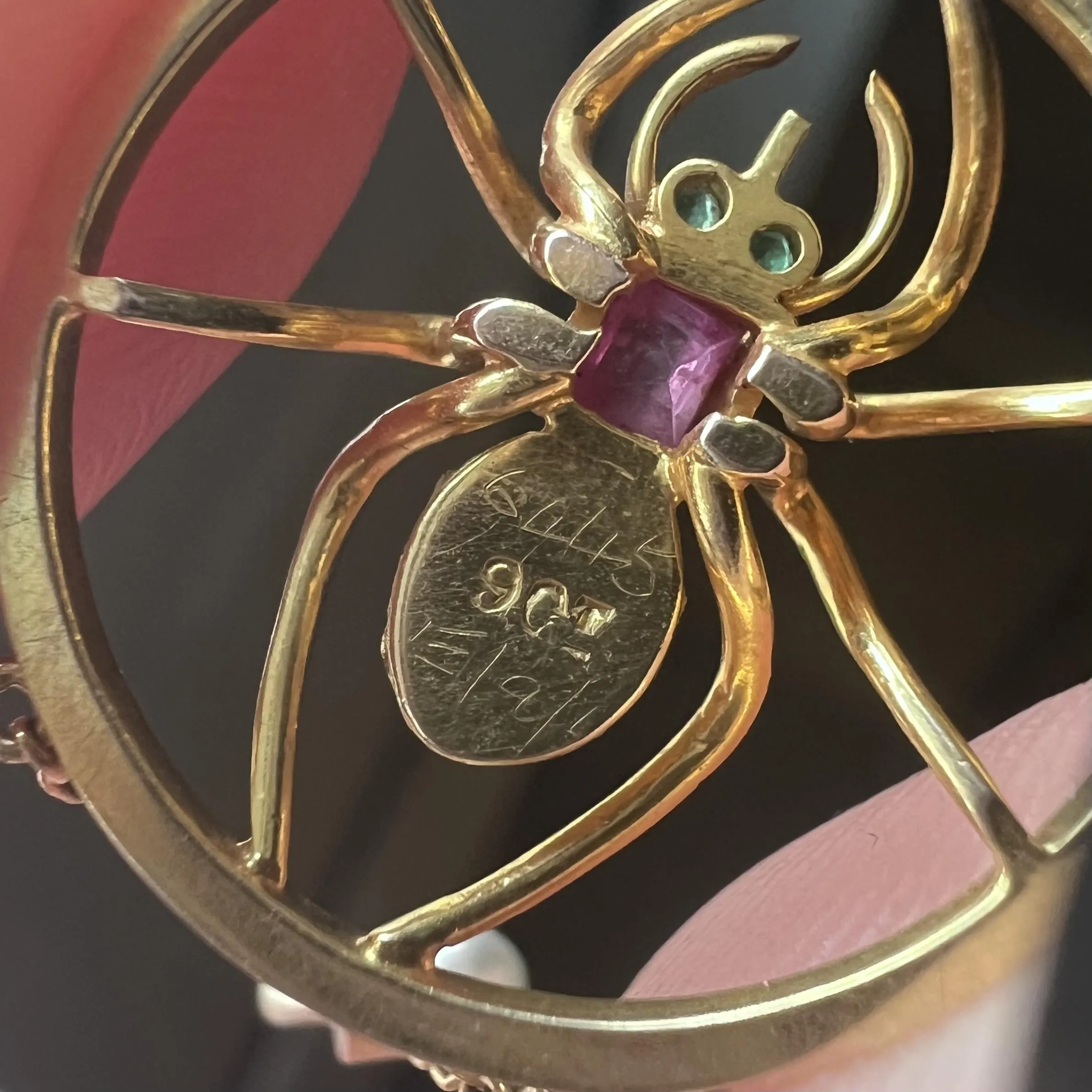 Antique Spider Pendant of 9ct Gold