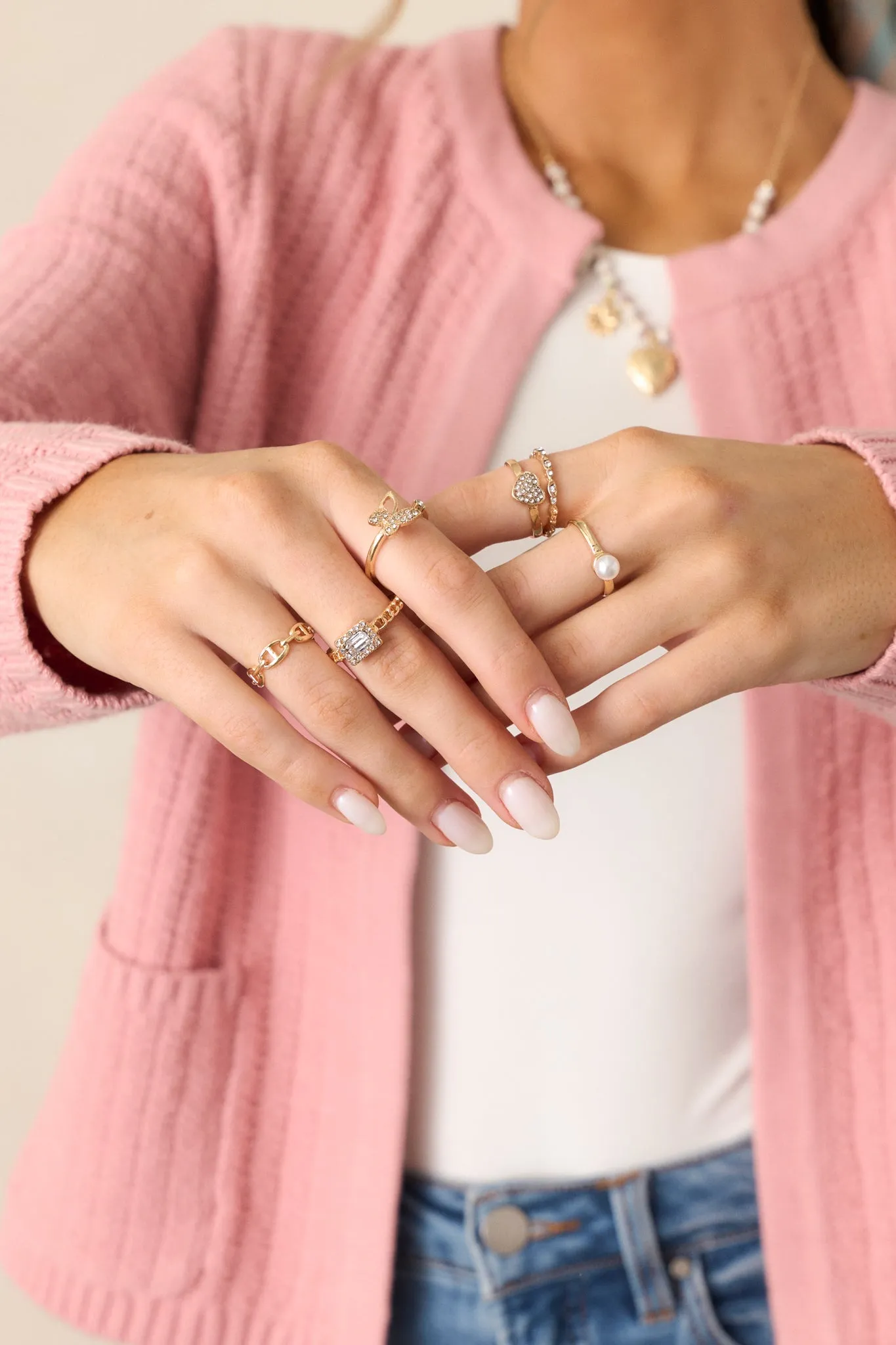 Around The Sun Gold Ring Stack