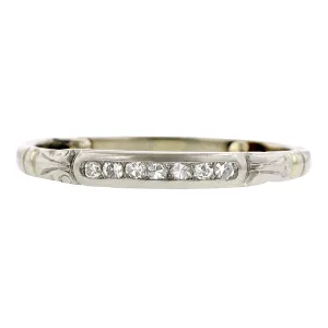 Art Deco Diamond Wedding Band