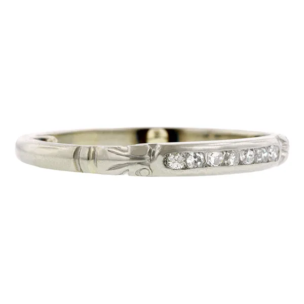 Art Deco Diamond Wedding Band
