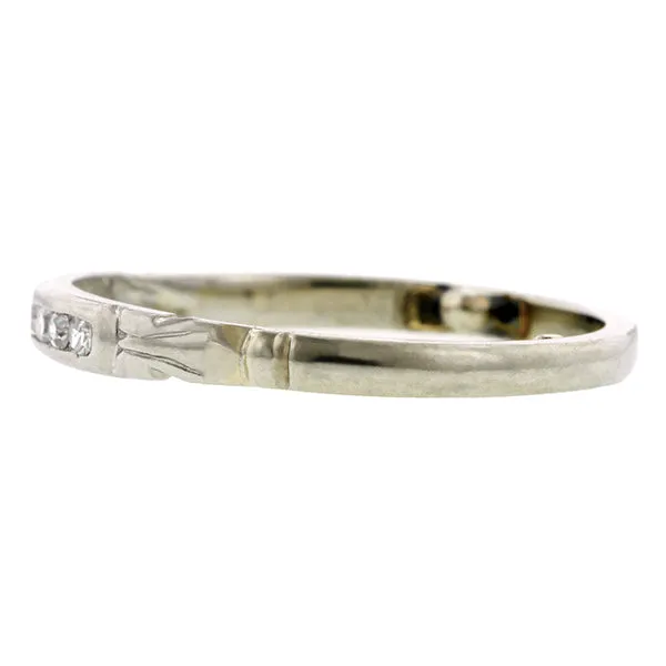 Art Deco Diamond Wedding Band