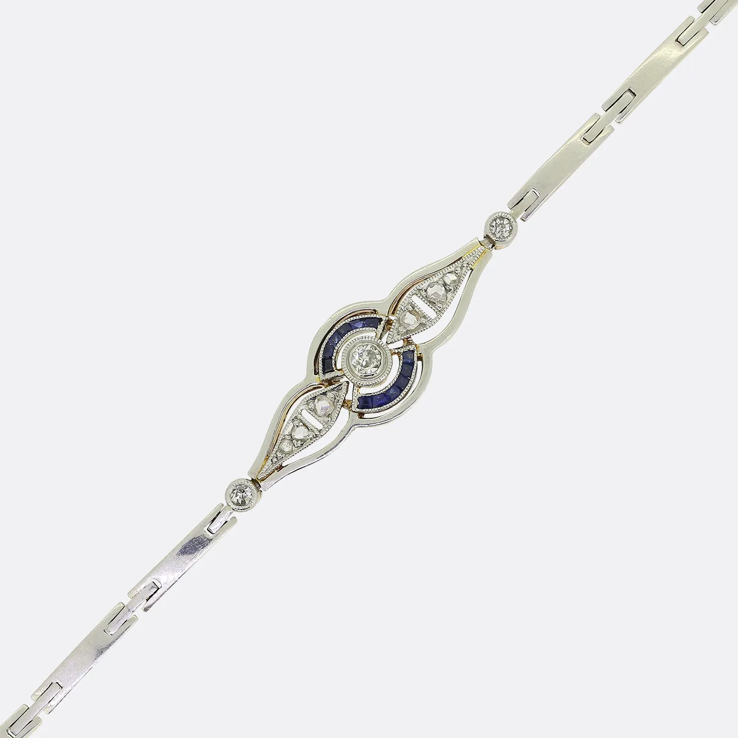 Art Deco Sapphire and Diamond Bracelet