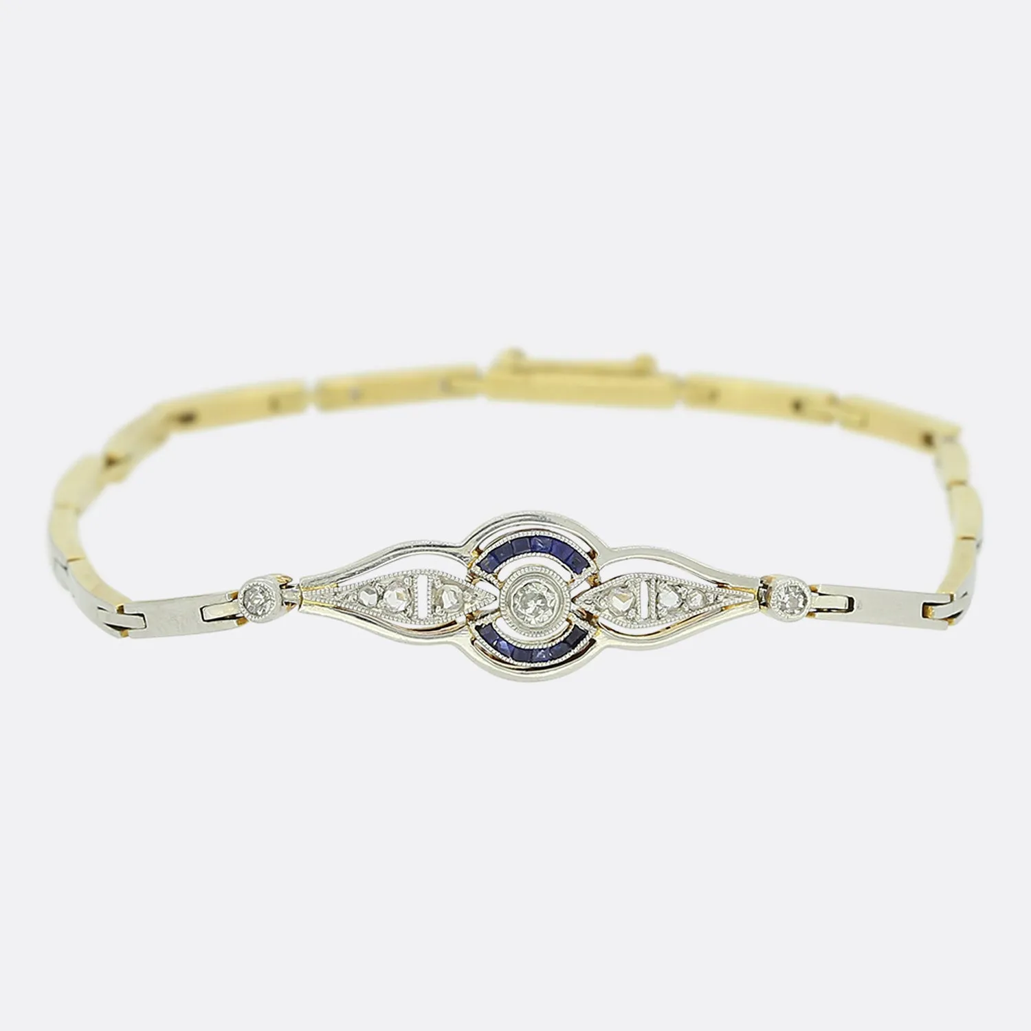 Art Deco Sapphire and Diamond Bracelet