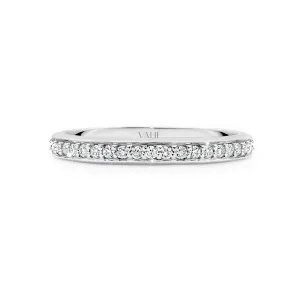 AVA | Bead & Bright-Cut Diamond Ring in Platinum (0.42ct tw.)