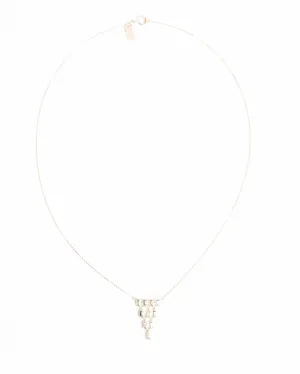 baguette cascade necklace - green sapphire