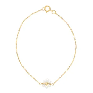 Beaded Daisy Pearl Bracelet