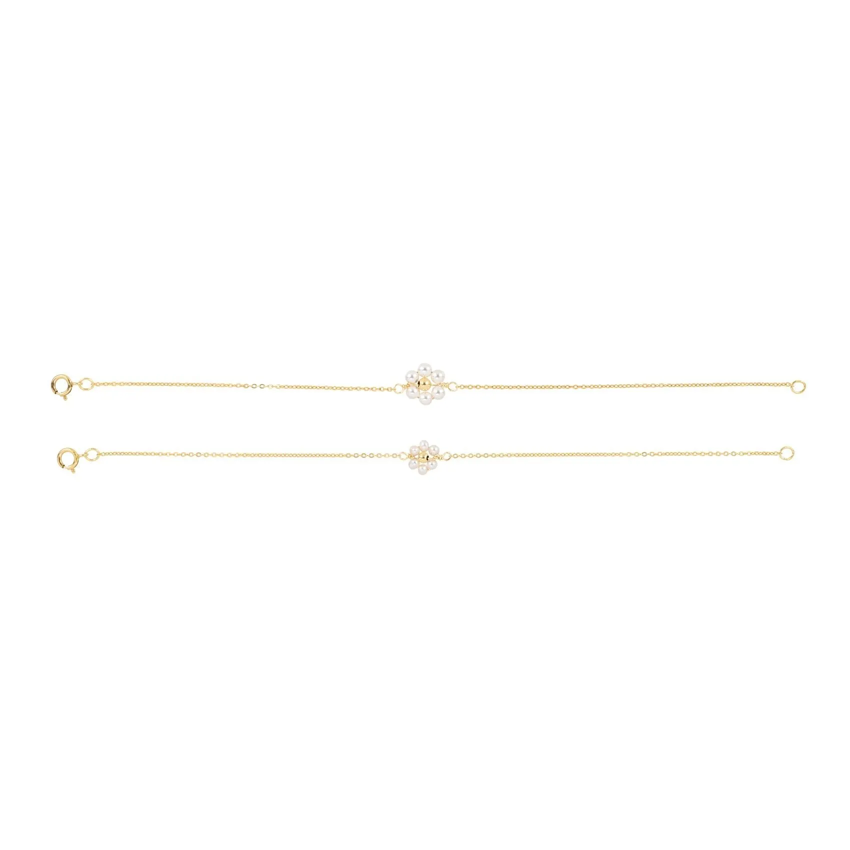 Beaded Daisy Pearl Bracelet