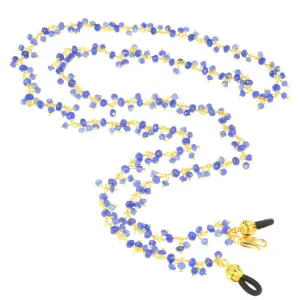 Beautiful Sapphire Stone Eye Glass Chain and Necklace 29"
