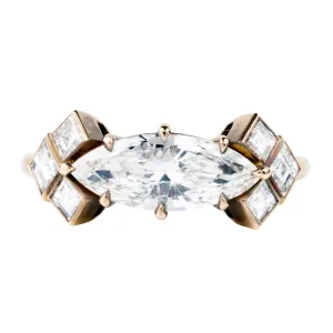 Bell & Bird Seven Stone Marquise Cut Diamond Ring