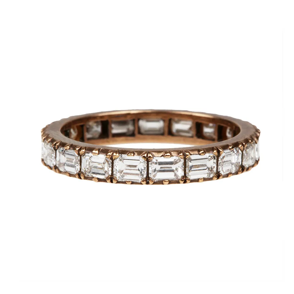 Bell & Bird Signature Cutaway Emerald Cut Diamond Eternity Band