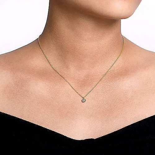 Bezel Set White Sapphire Necklace