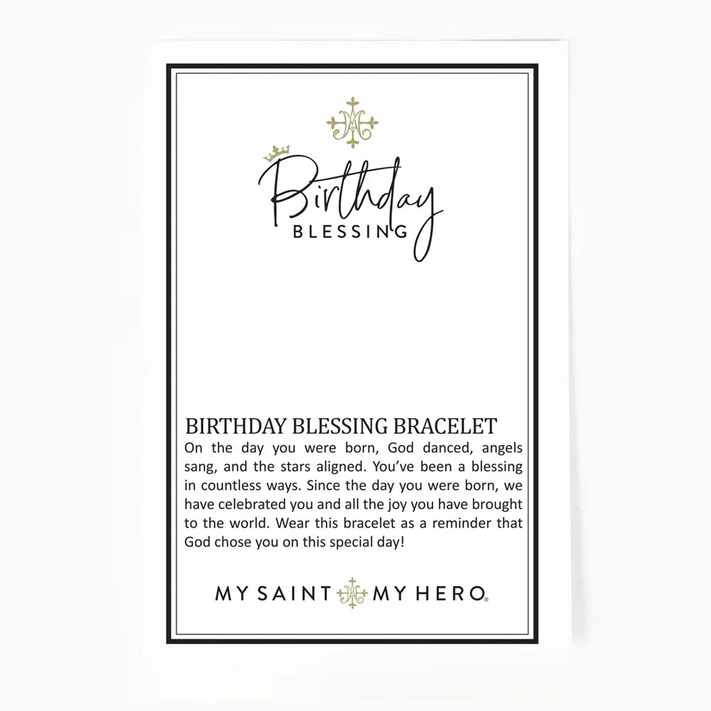 Birthday Blessing Bracelet, Pearl / gold