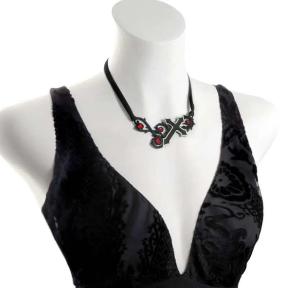 Black Cross Necklace