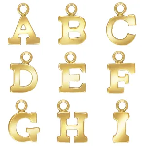 Block Letters Charms, Sterling Silver & Gold Filled