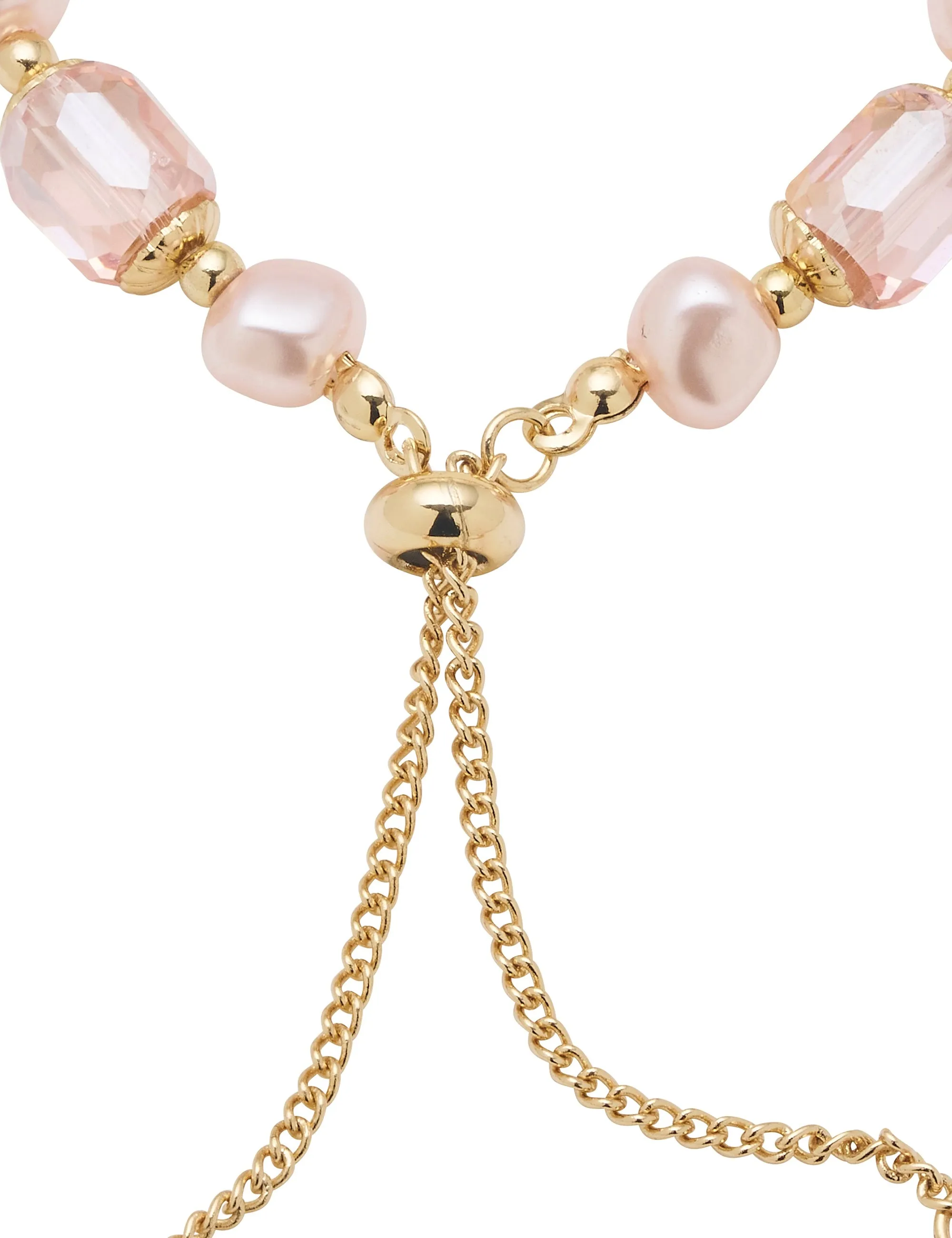 BLUSH PEARL AND CRYSTAL BRACELET