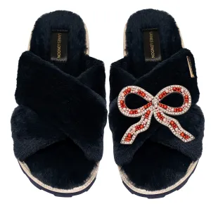 Bow Chic Slider Navy