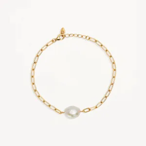 By Charlotte | Breathe Pearl | 18k Gold Vermeil | Bracelet | 18cm