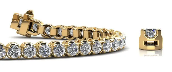 Captivating Shimmer Lab-Grown Diamond Tennis Bracelet with 4.92 ct.(finished) 3.2mm