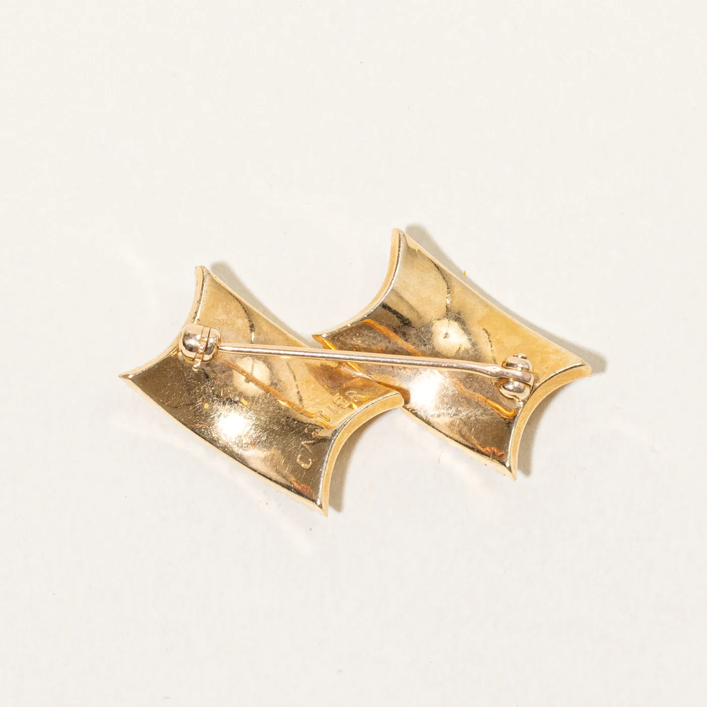 'Cartier' 14k Yellow Gold Vintage Brooch
