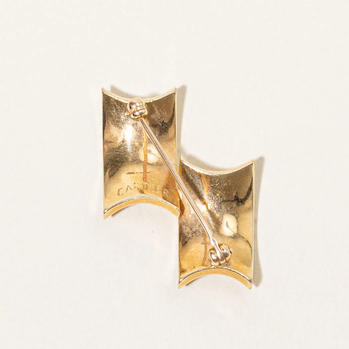 'Cartier' 14k Yellow Gold Vintage Brooch