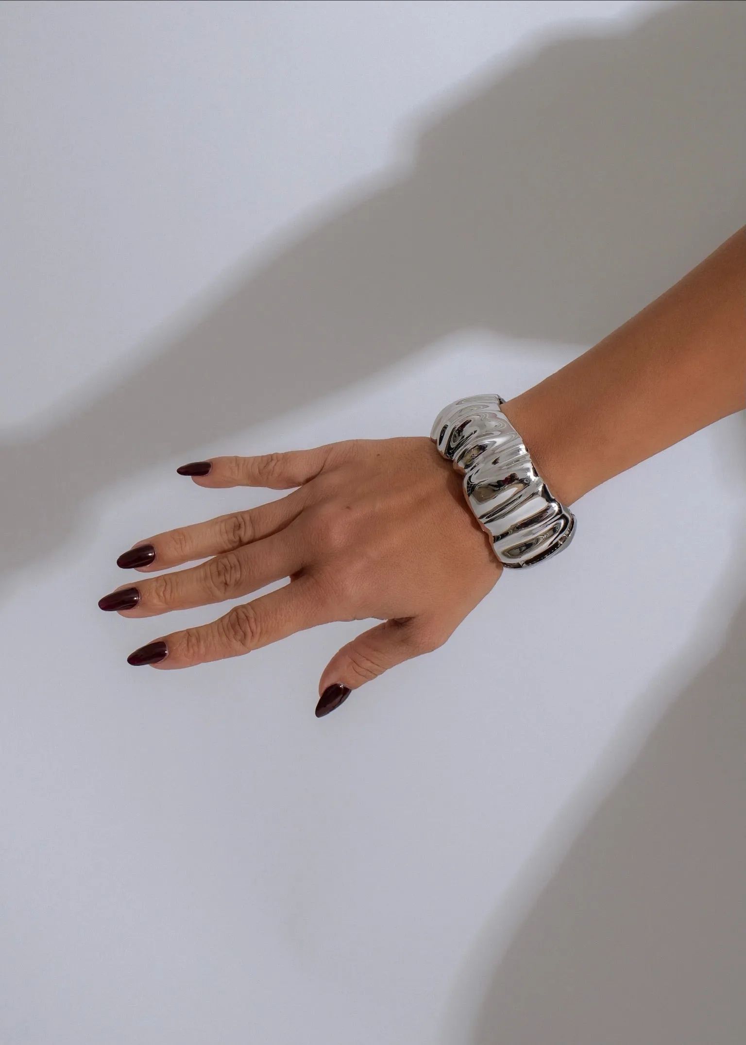 Chrome Wave Bracelet Silver