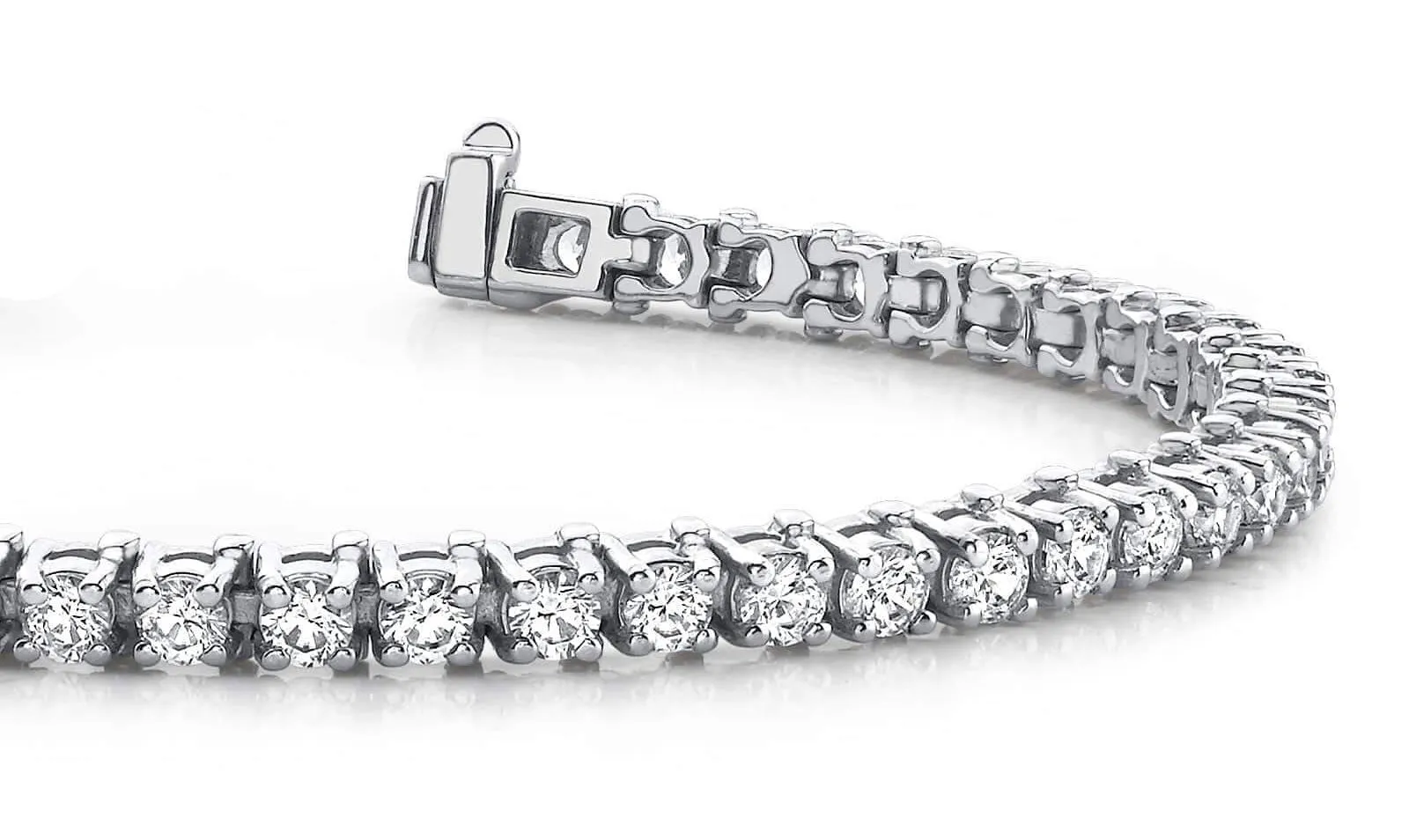Classic Four Prong Round Lab-Grown Diamond Tennis Bracelet with 2.96 ct.(finished) 2.4mm