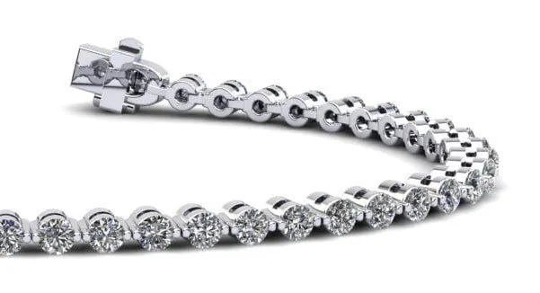 Classic Prong Set Lab-Grown Diamond Tennis Bracelet with 5.95 ct.(finished) 3.6mm