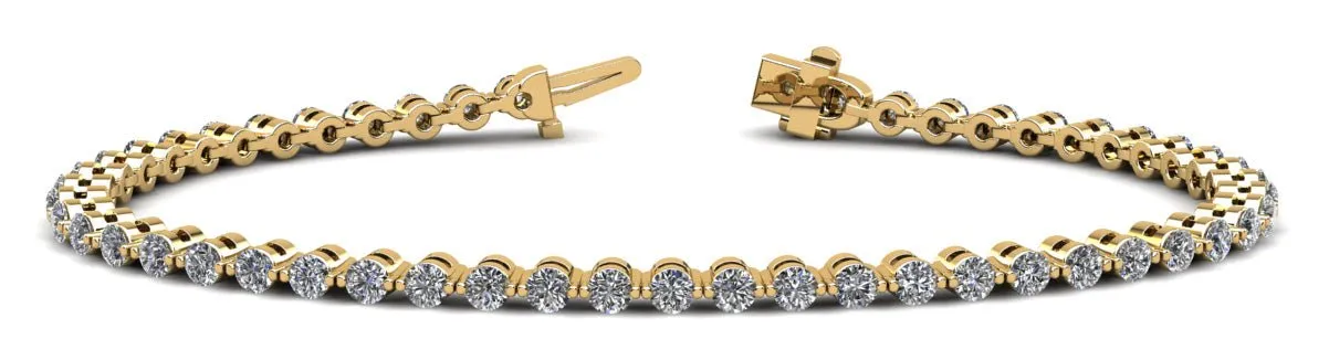 Classic Prong Set Lab-Grown Diamond Tennis Bracelet with 5.95 ct.(finished) 3.6mm